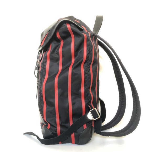 Givenchy Men's Rider Backpack in Black Red Stipes - Picture 3 of 7